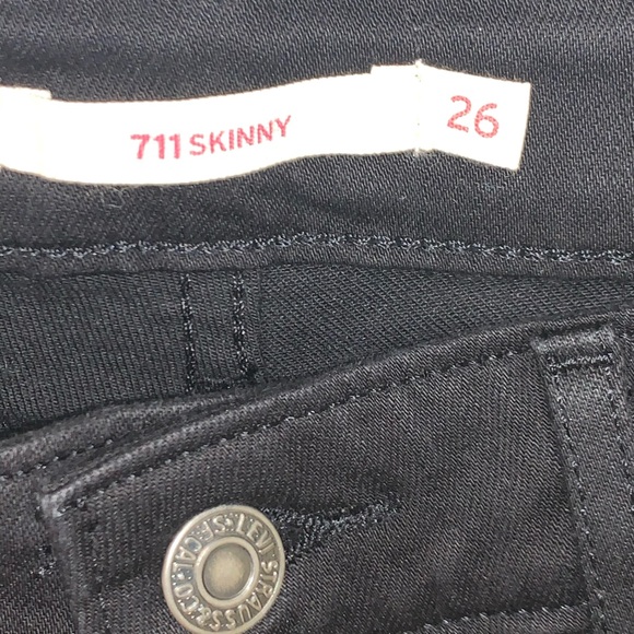 711 black mid rise skinny jeans - Picture 6 of 8